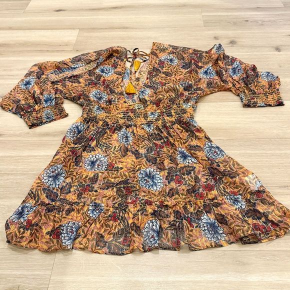 NWOT* Amoressa Tango Metallic Shimmer Beach Dress Swimsuit Cover Up - Women's M - Picture 3 of 11